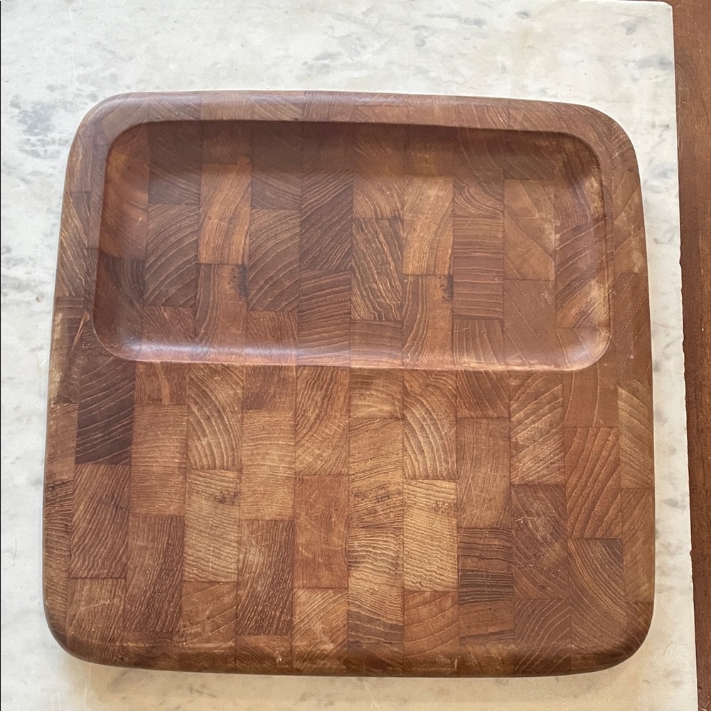 Vintage Dansk Square Wooden Bread and Cheese Board